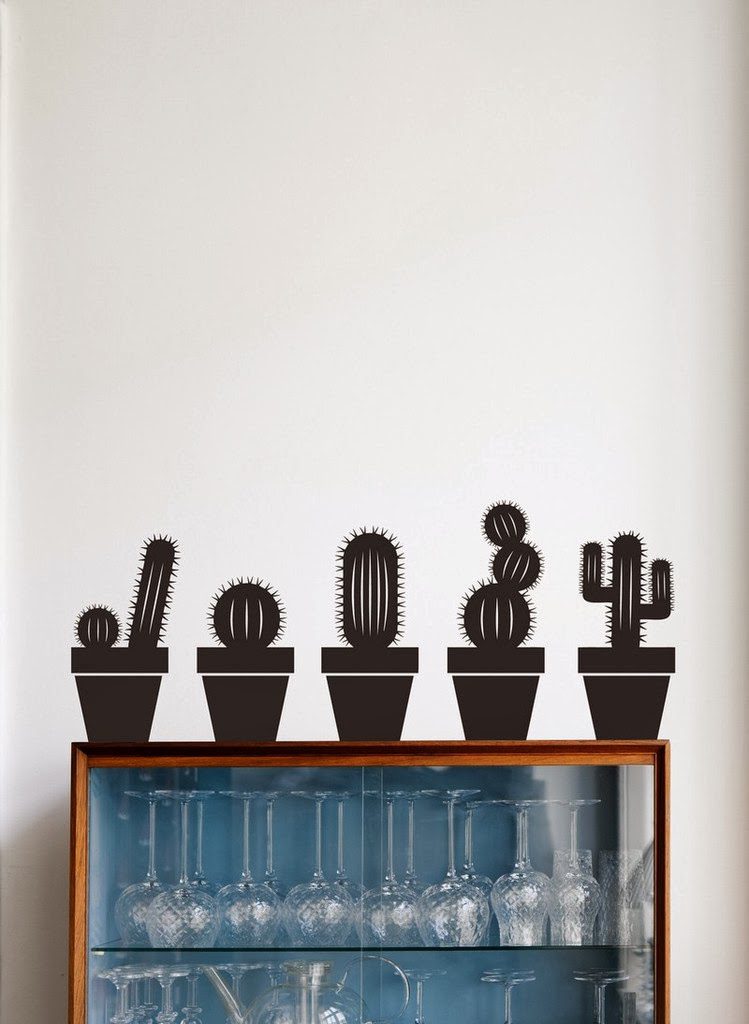 ferm living cactus wall stickers via designlovefest